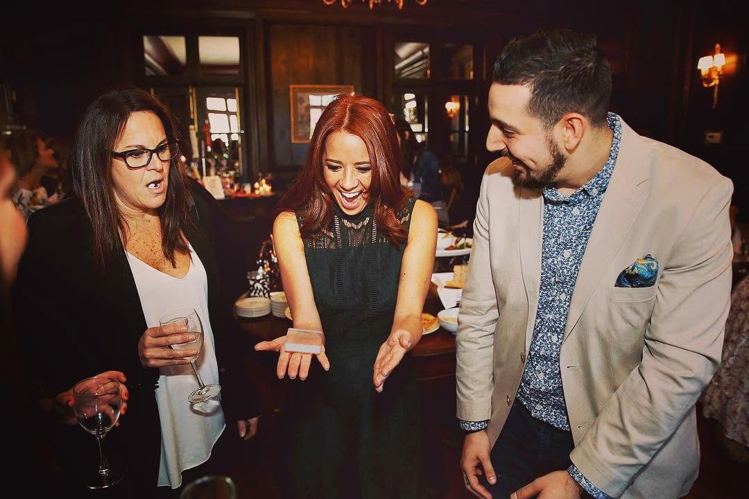 Guests react with amazement at Daniel Nicholas magic