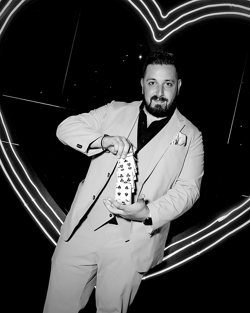 Daniel Nicholas card magic black and white